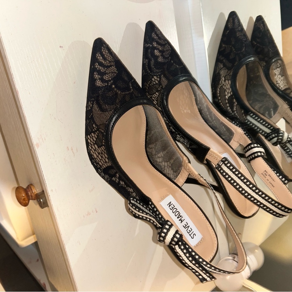 Steve Madden Black Lace Women's Shoes